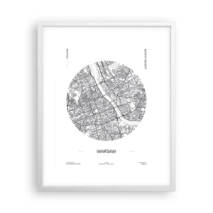 Affiche dans un cadre blanc - Poster - Anatomie de Varsovie - 40x50 cm