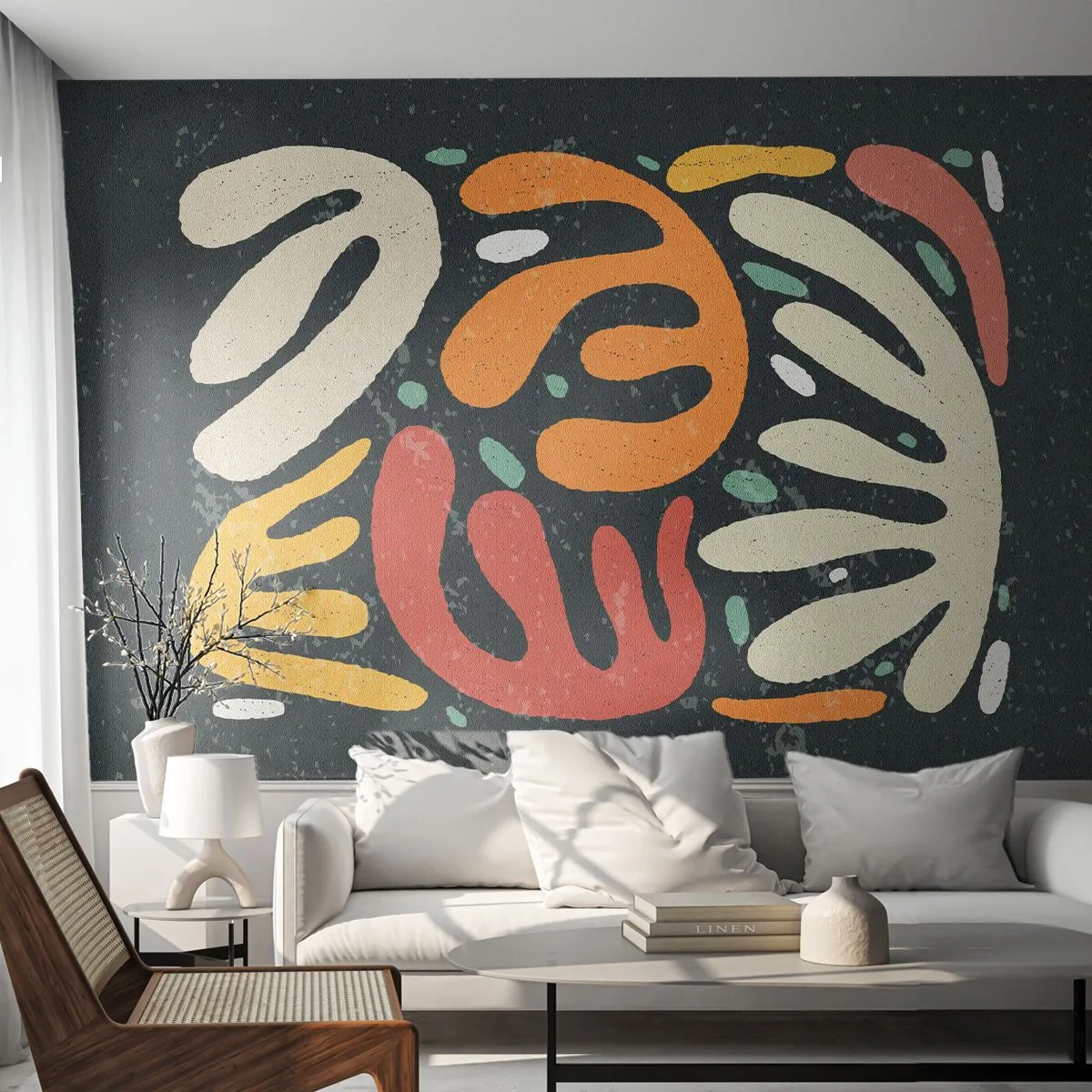 Papier Peint Photo Standard Eco - Composition – Je suis sur le point de t'attraper - Bohème, Minimalisme, Vieilli - 150x105 cm