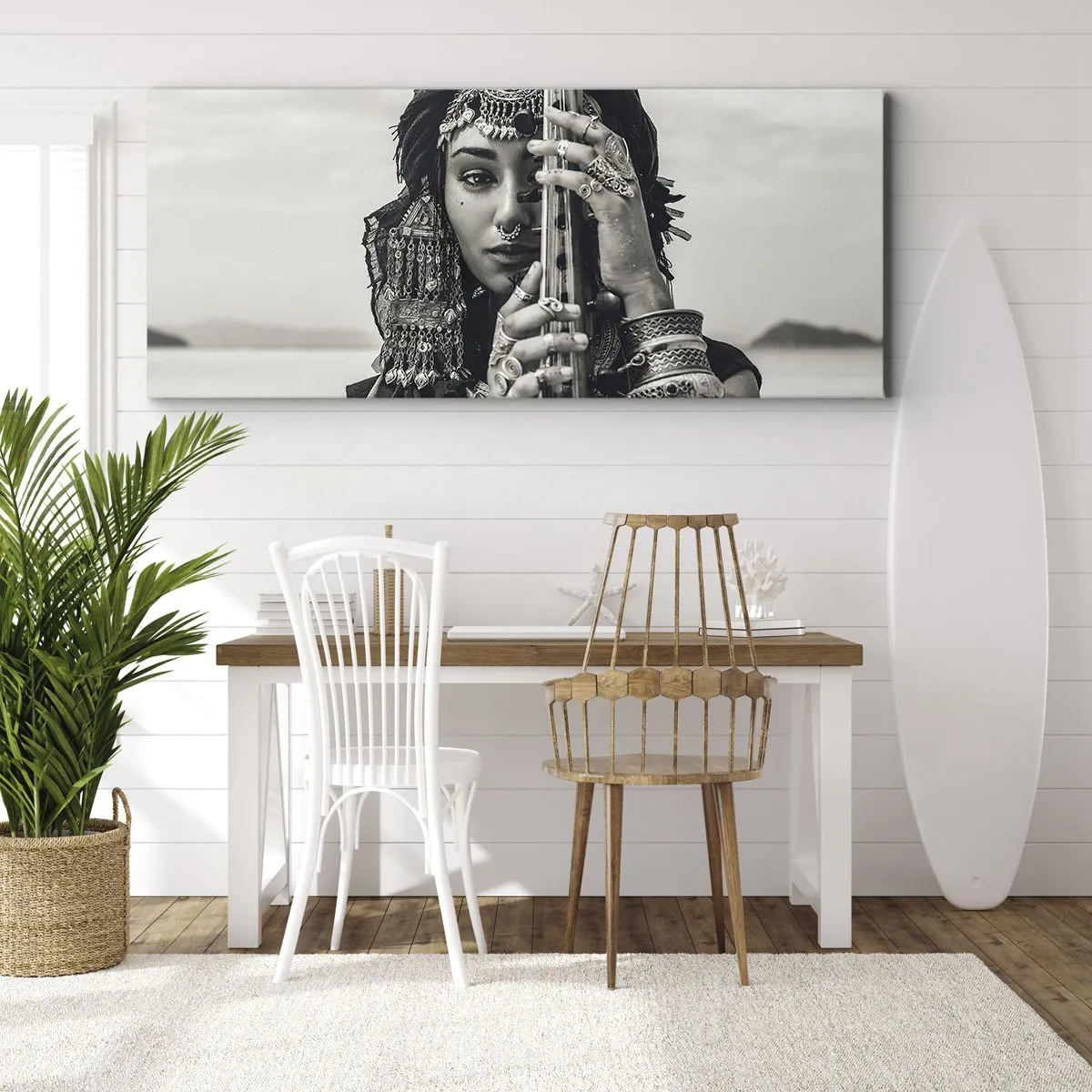 Impression sur toile - Image sur toile - Musique de l'Orient elle-même - 100x40 cm