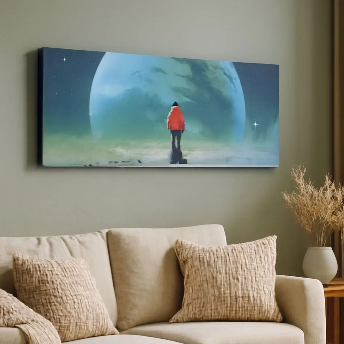 Impression sur toile - Image sur toile - Explorateur de la nouvelle terre - 100x40 cm