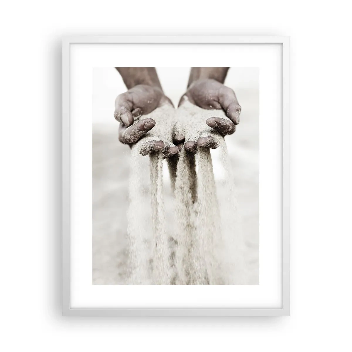 Affiche dans un cadre blanc - Poster - Avec ces mains… - 40x50 cm