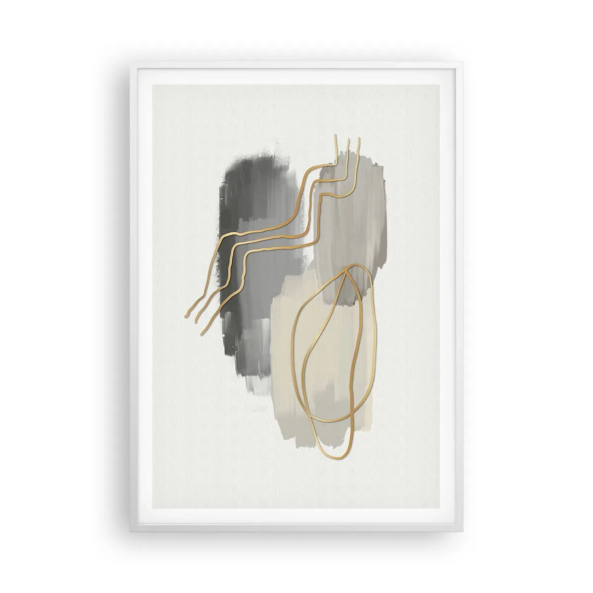 Affiche dans un cadre blanc - Poster - Durée et mouvement - 70x100 cm
