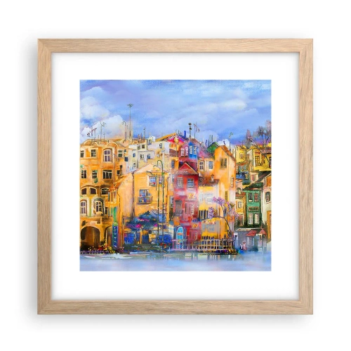 Affiche dans un chêne clair - Poster - Nous sommes ensemble - 30x30 cm