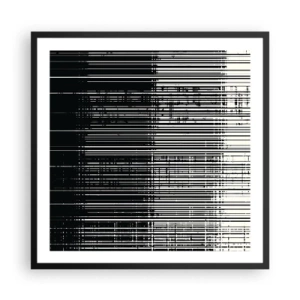 Affiche dans un cadre noir - Poster - Ondes et vibrations - 60x60 cm