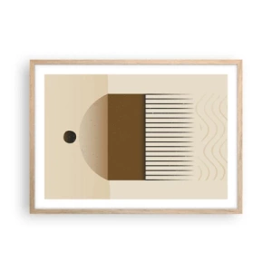 Affiche dans un chêne clair - Poster - Différents états - 70x50 cm