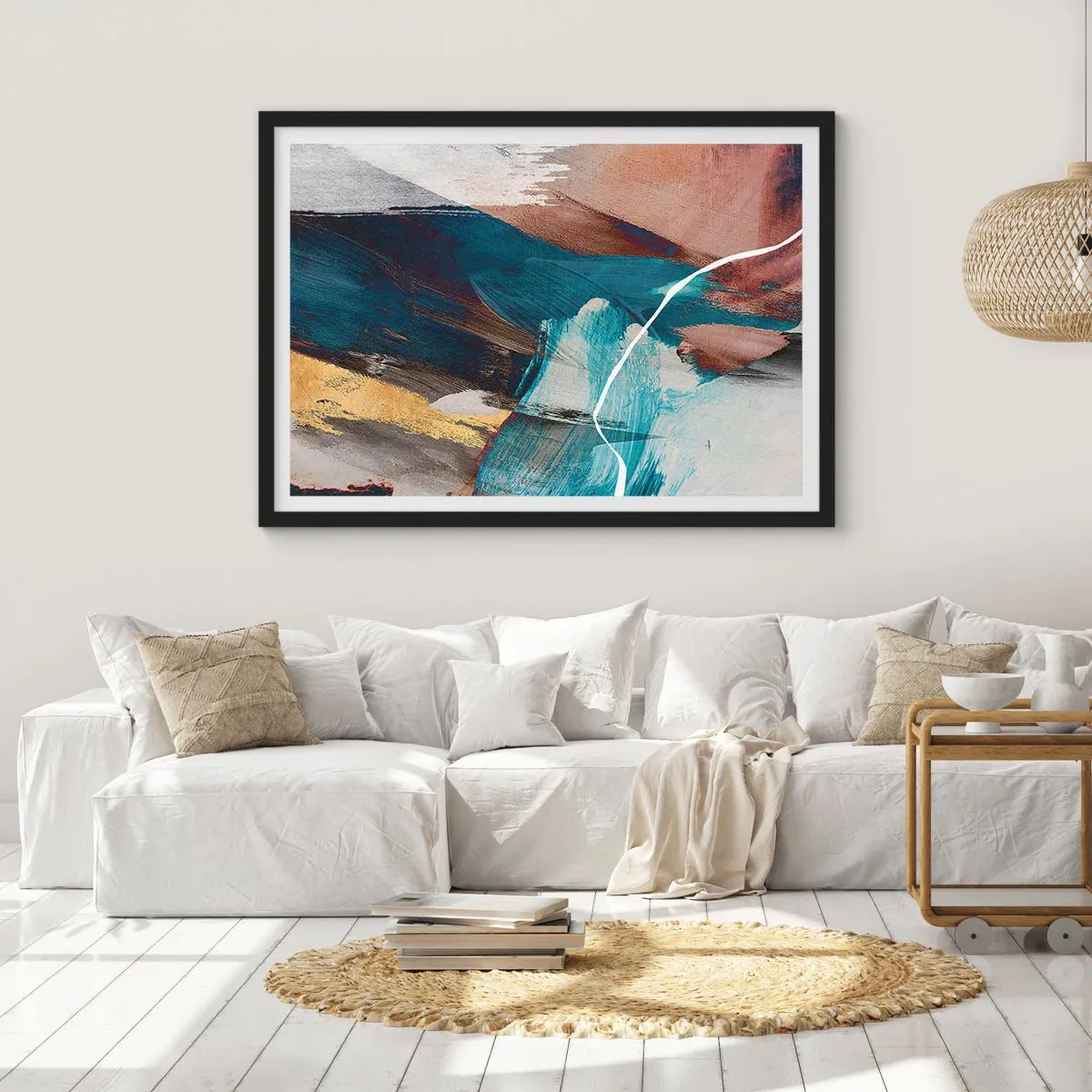 Affiche dans un cadre noir - Poster - Avec panache et énergie - 91x61 cm