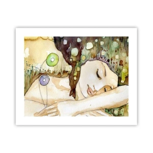 Affiche - Poster - Un rêve violet émeraude - 50x40 cm
