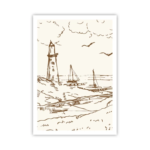 Affiche - Poster - Esquisse de souvenirs d'été - 70x100 cm