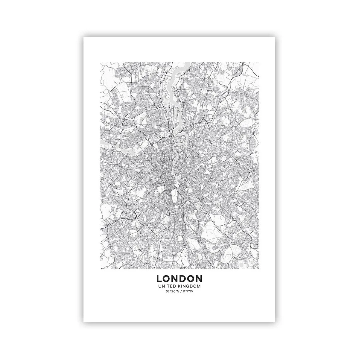 Affiche - Poster - Carte du labyrinthe londonien - 61x91 cm
