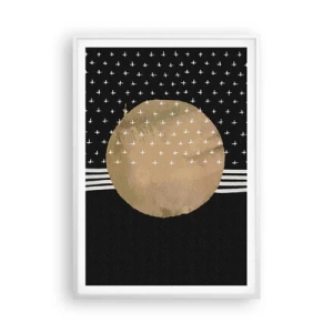 Affiche dans un cadre blanc - Poster - Composition : drapeau galaxie - 70x100 cm