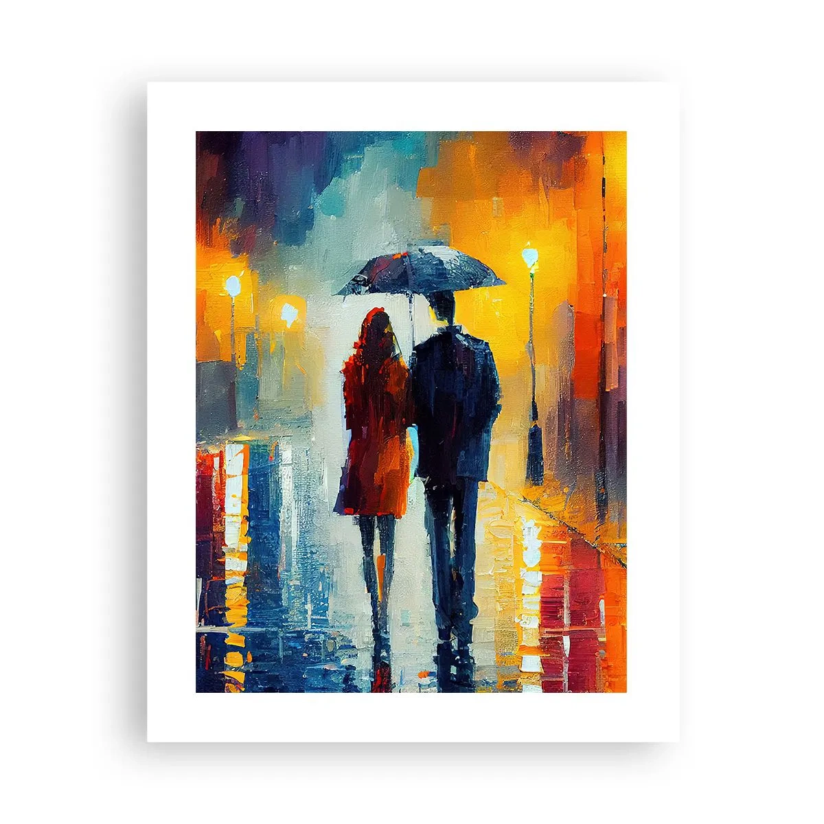 Affiche - Poster - Ensemble – une nuit colorée - 40x50 cm