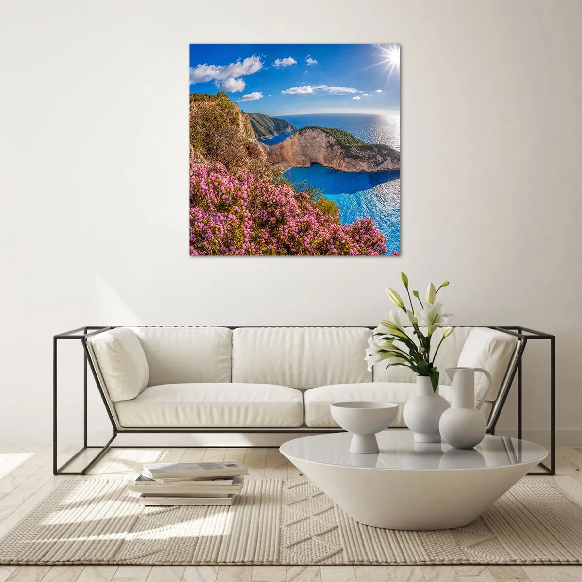 Impression sur verre - Image sur verre - Mes super vacances grecques - 40x40 cm