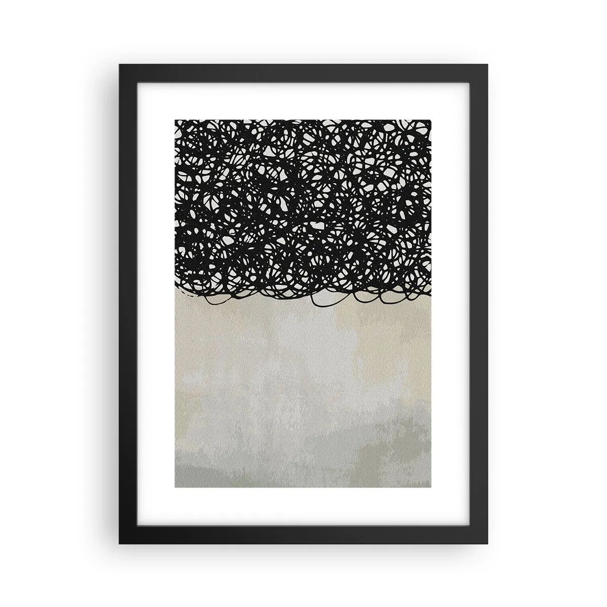 Affiche dans un cadre noir - Poster - Abstraction turbulente - 30x40 cm