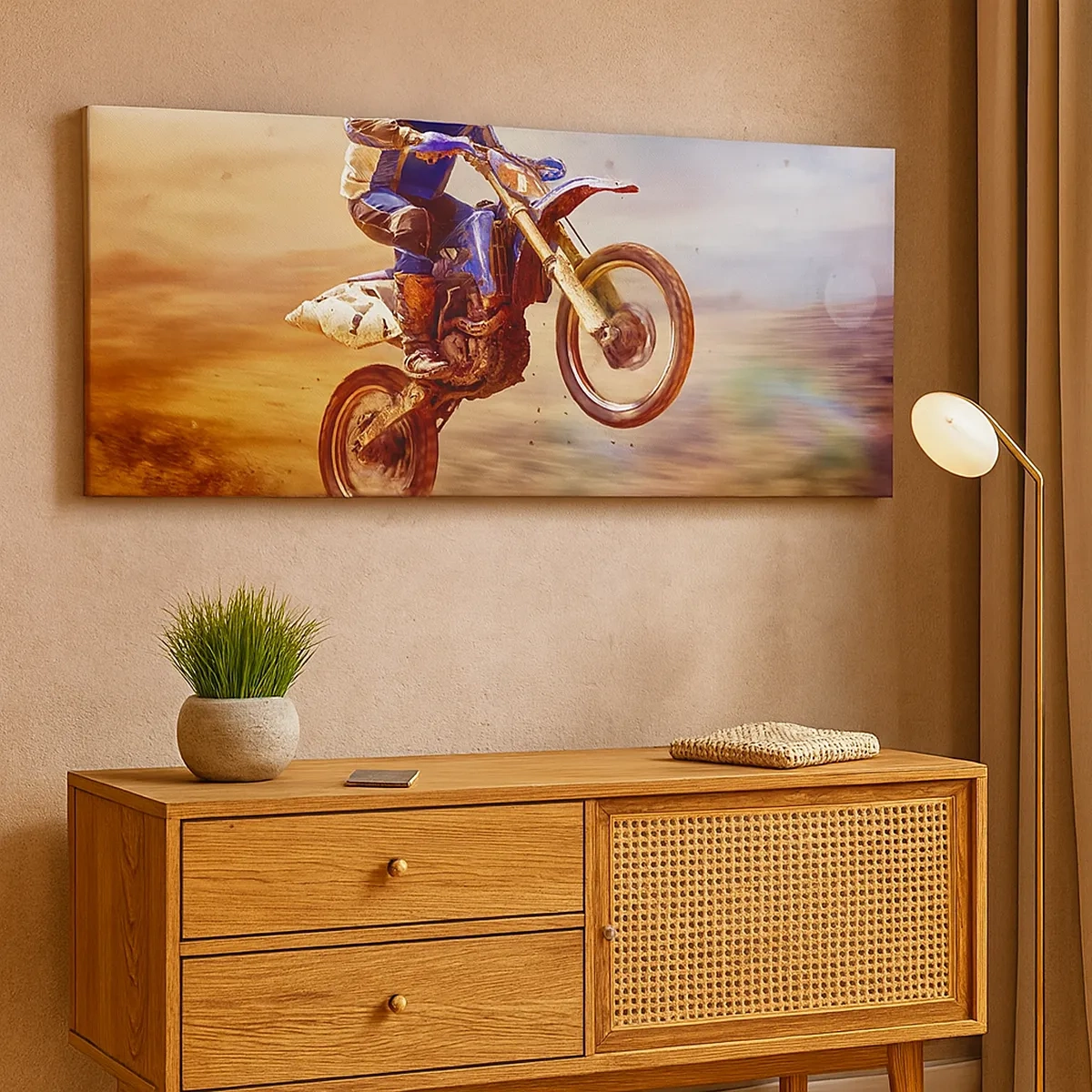 Impression sur toile - Image sur toile - Vertiges à moto - 30x30 cm