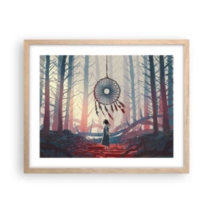 Affiche dans un chêne clair - Poster - Rituel secret du bonheur - 50x40 cm