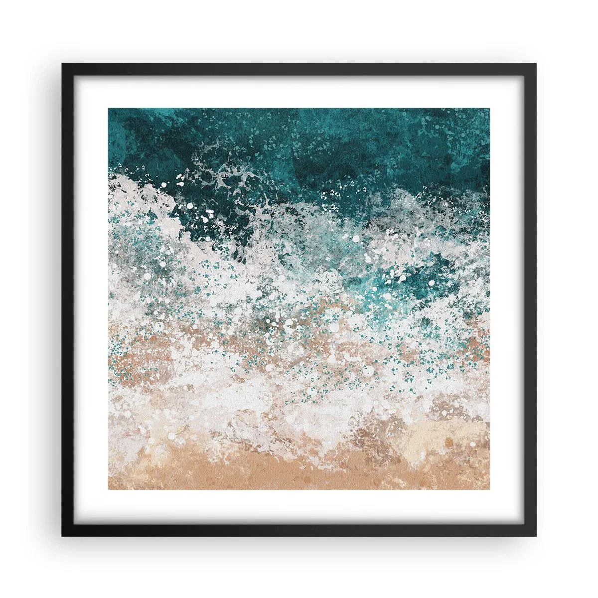 Affiche dans un cadre noir - Poster - Histoires de la mer - 50x50 cm