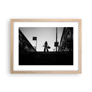 Affiche dans un chêne clair - Poster - Pèlerinage urbain - 40x30 cm