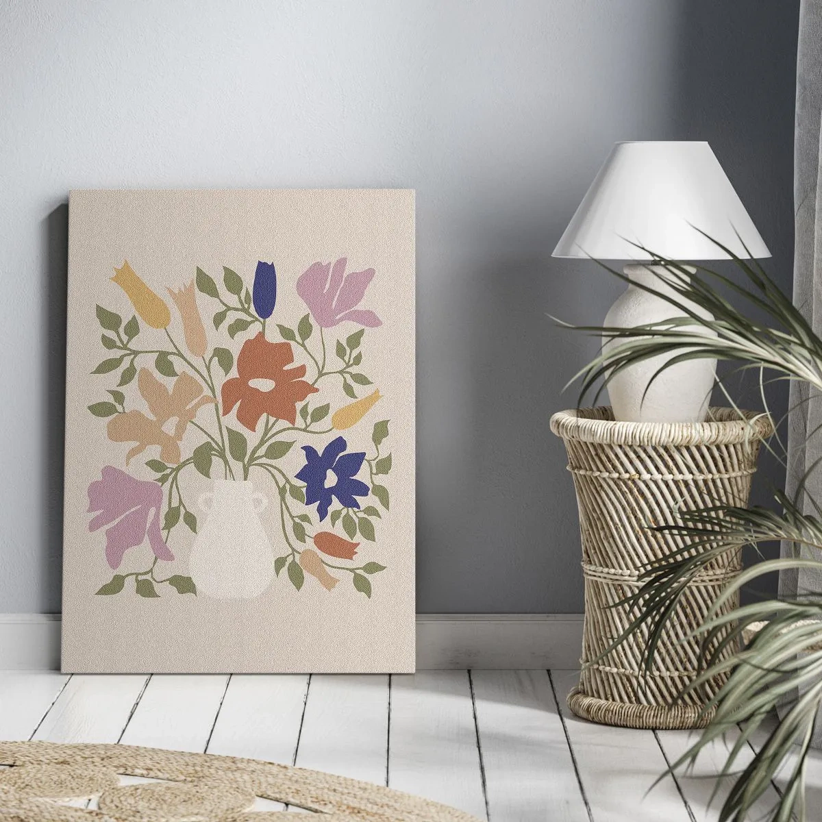 Impression sur toile - Image sur toile - Bouquet délicat - 55x100 cm