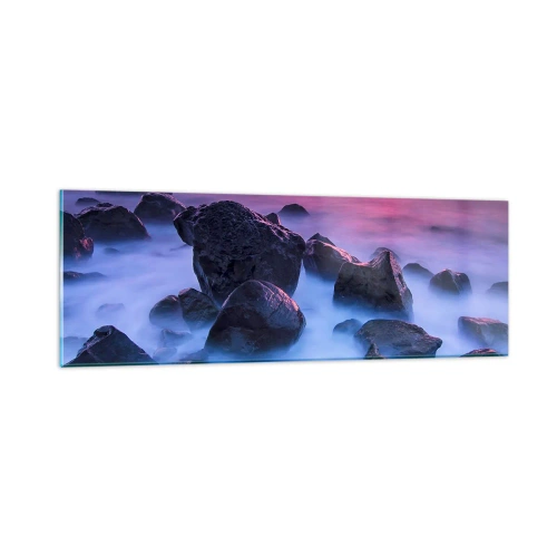 Impression sur verre - Image sur verre - Naissance dans la lumière et le brouillard - 90x30 cm