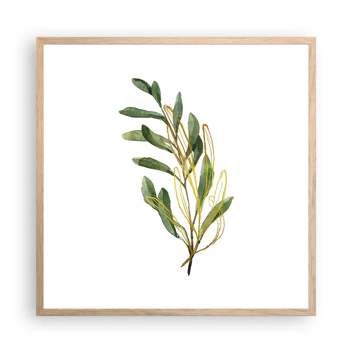 Affiche dans un chêne clair - Poster - Tout ce qui est bon - 60x60 cm