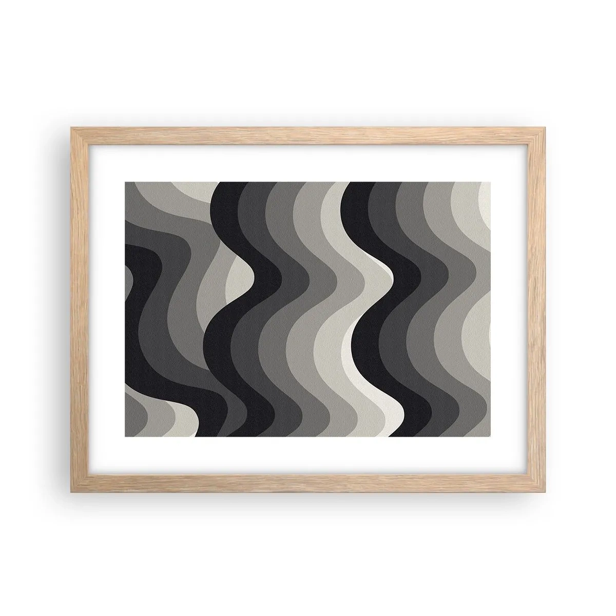 Affiche dans un chêne clair - Poster - Vague après vague - 40x30 cm