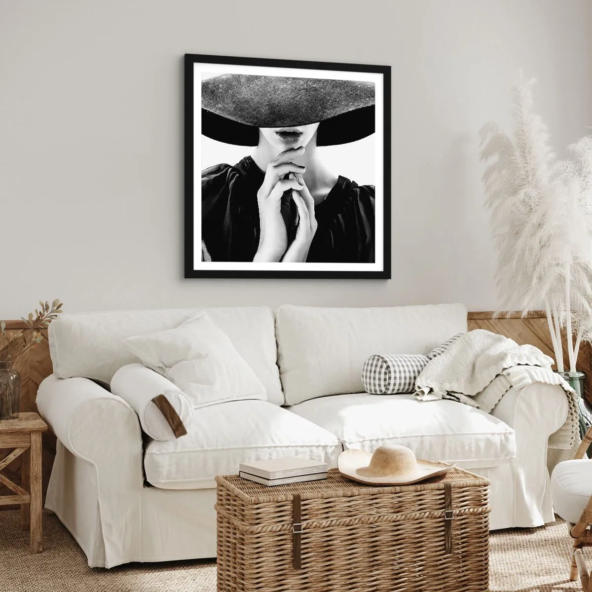 Affiche dans un cadre noir - Poster - Beauté cachée - 60x60 cm