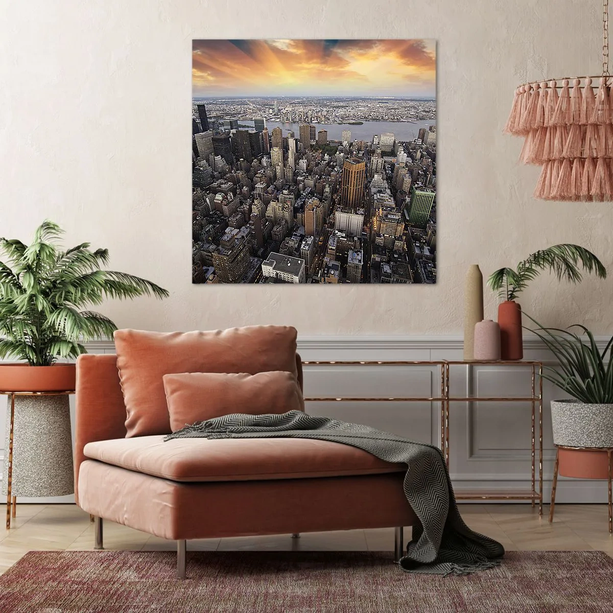 Impression sur toile - Image sur toile - Le cœur battant de notre époque - 60x60 cm