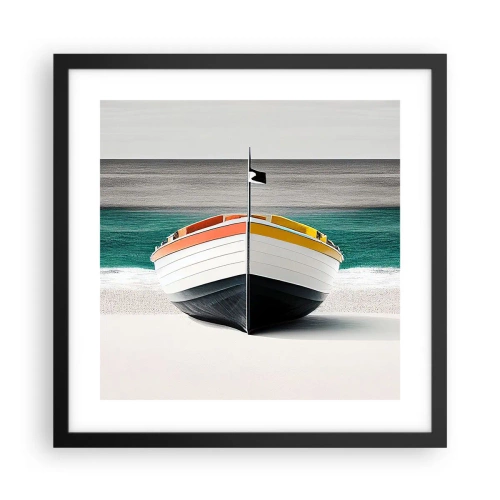 Affiche dans un cadre noir - Poster - A sa place - 40x40 cm