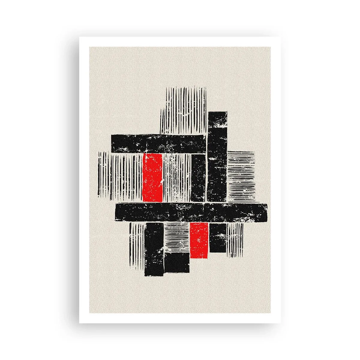 Affiche - Poster - En rouge et noir - 70x100 cm