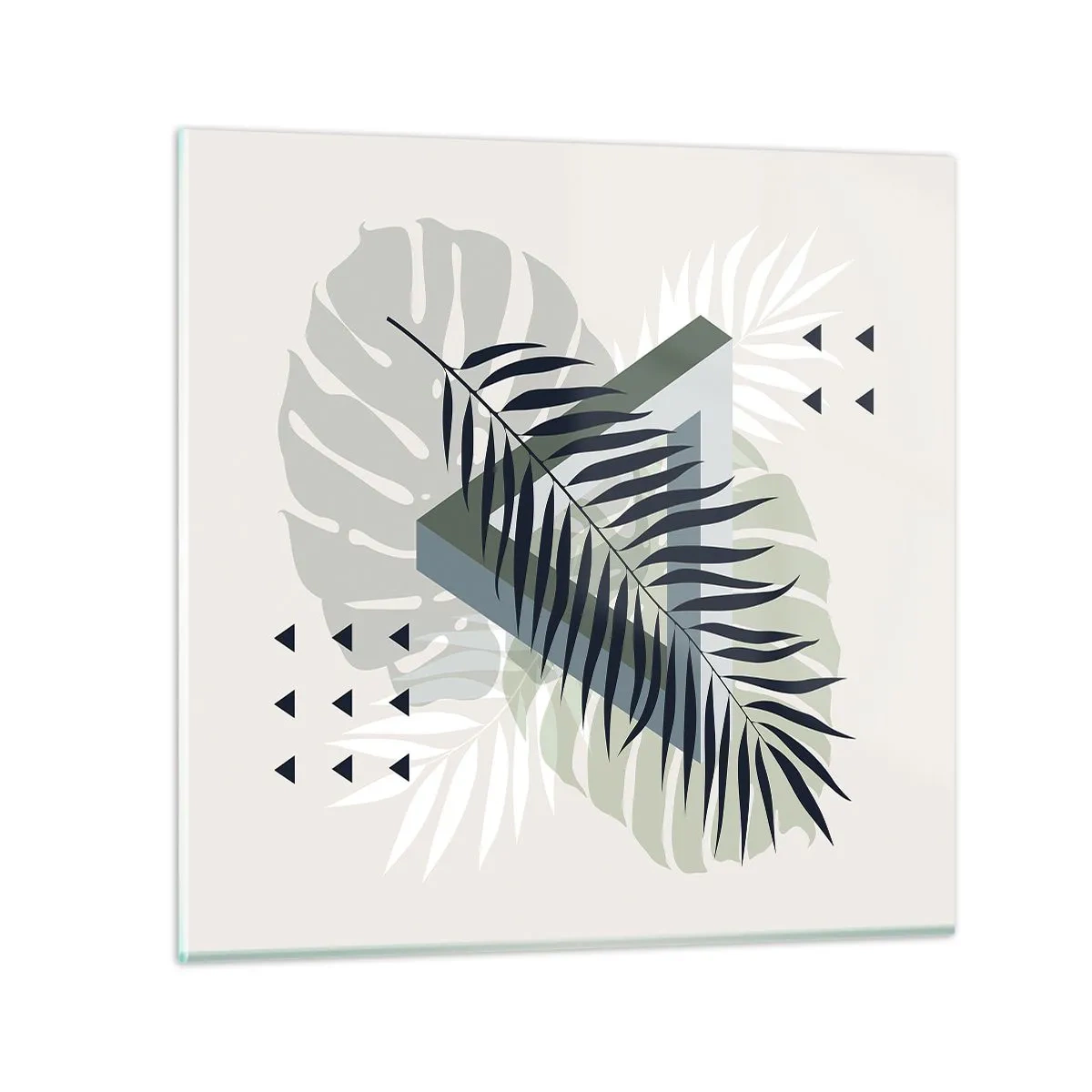 Impression sur verre - Image sur verre - Nature et géométrie - deux odres? - 50x50 cm