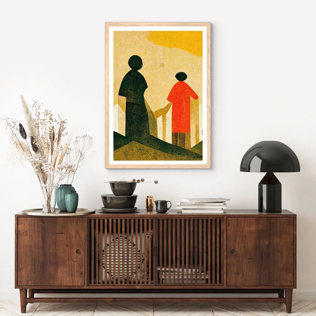 Affiche dans un chêne clair - Poster - La route est encore longue - 50x70 cm