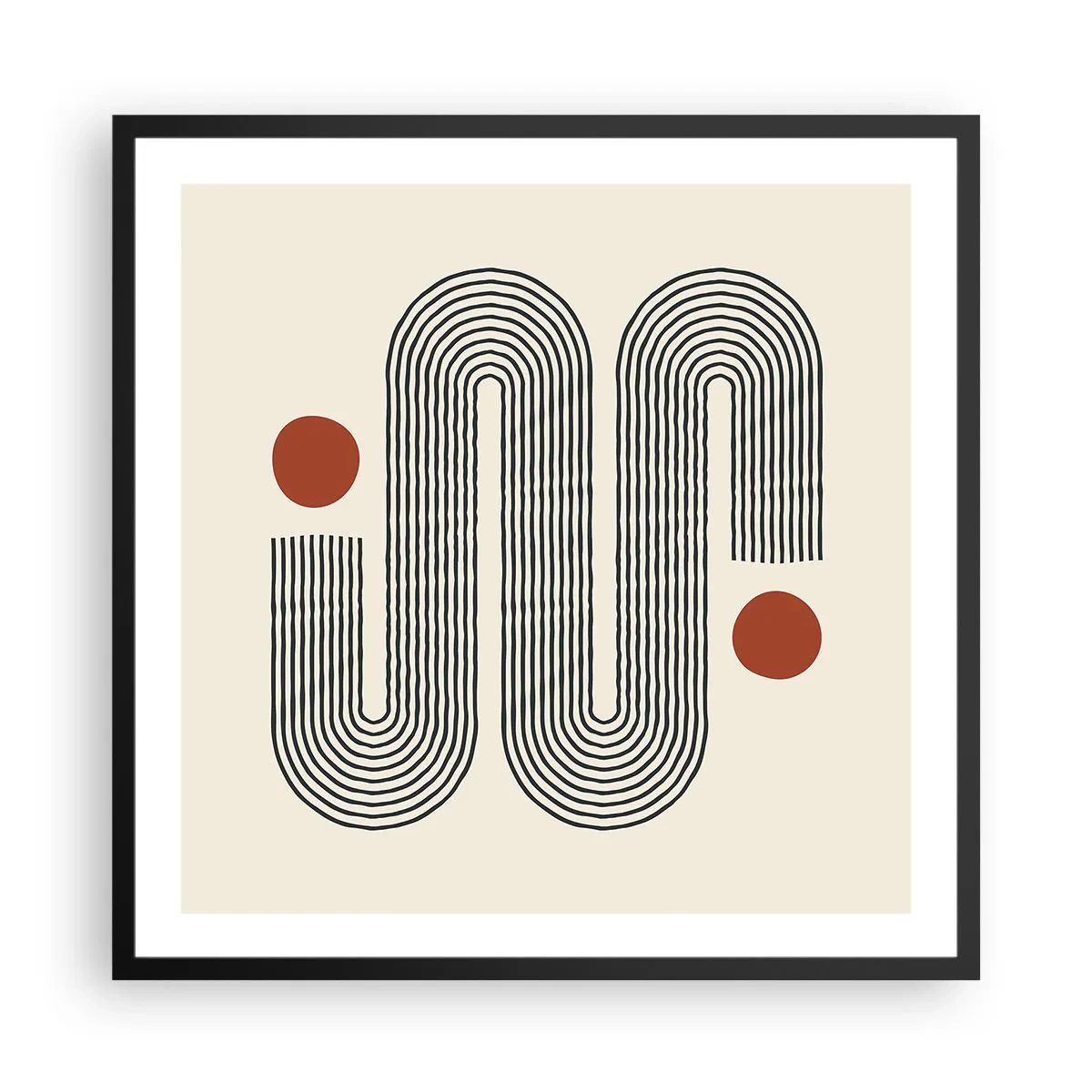 Affiche dans un cadre noir - Poster - Du début à la fin - 60x60 cm