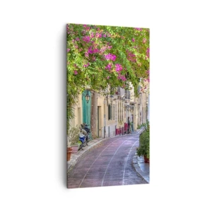 Impression sur toile - Image sur toile - Allée fleurie - 45x80 cm