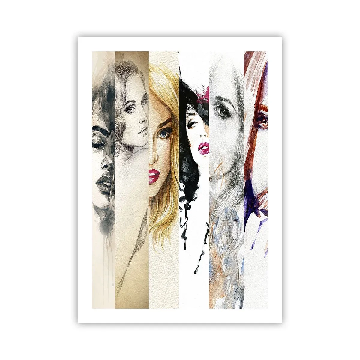 Affiche - Poster - Portraits de femmes dans divers styles artistiques - 50x70cm - Et c'est toujours TOI - Décoration murale moderne pour le salon et la chambre ARTTOR