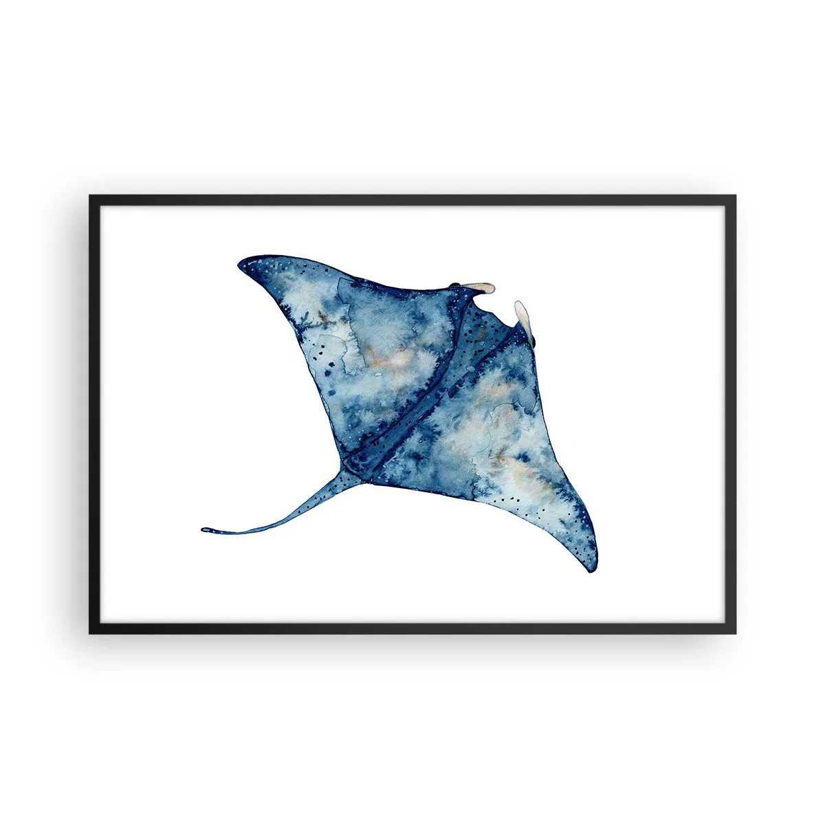 Affiche dans un cadre noir - Poster - La vie en bleu - 91x61 cm