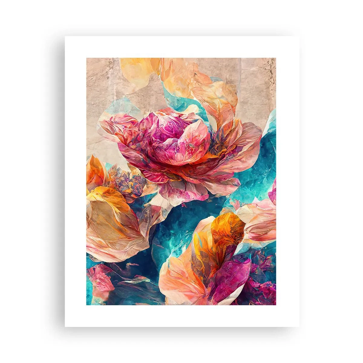 Affiche - Poster - Splendeur colorée du bouquet - 40x50 cm