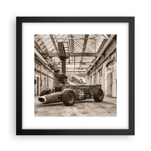 Affiche dans un cadre noir - Poster - Le repos du guerrier - 30x30 cm