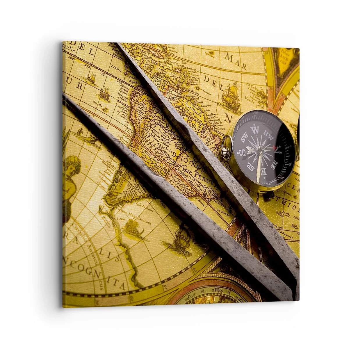 Impression sur toile - Image sur toile - Où sont ces trésors? - 70x70 cm