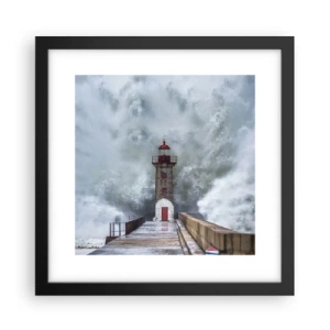 Affiche dans un cadre noir - Poster - Le rugissement des eaux, le bruit soufflera - 30x30 cm