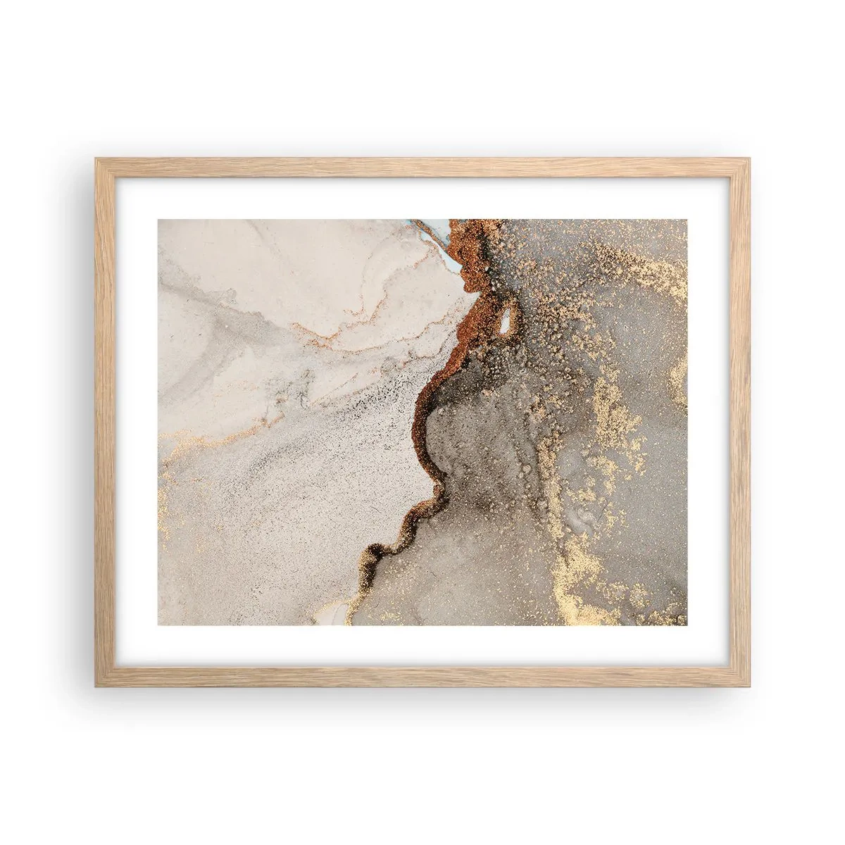 Affiche dans un chêne clair - Poster - Aux frontières des couleurs - 50x40 cm