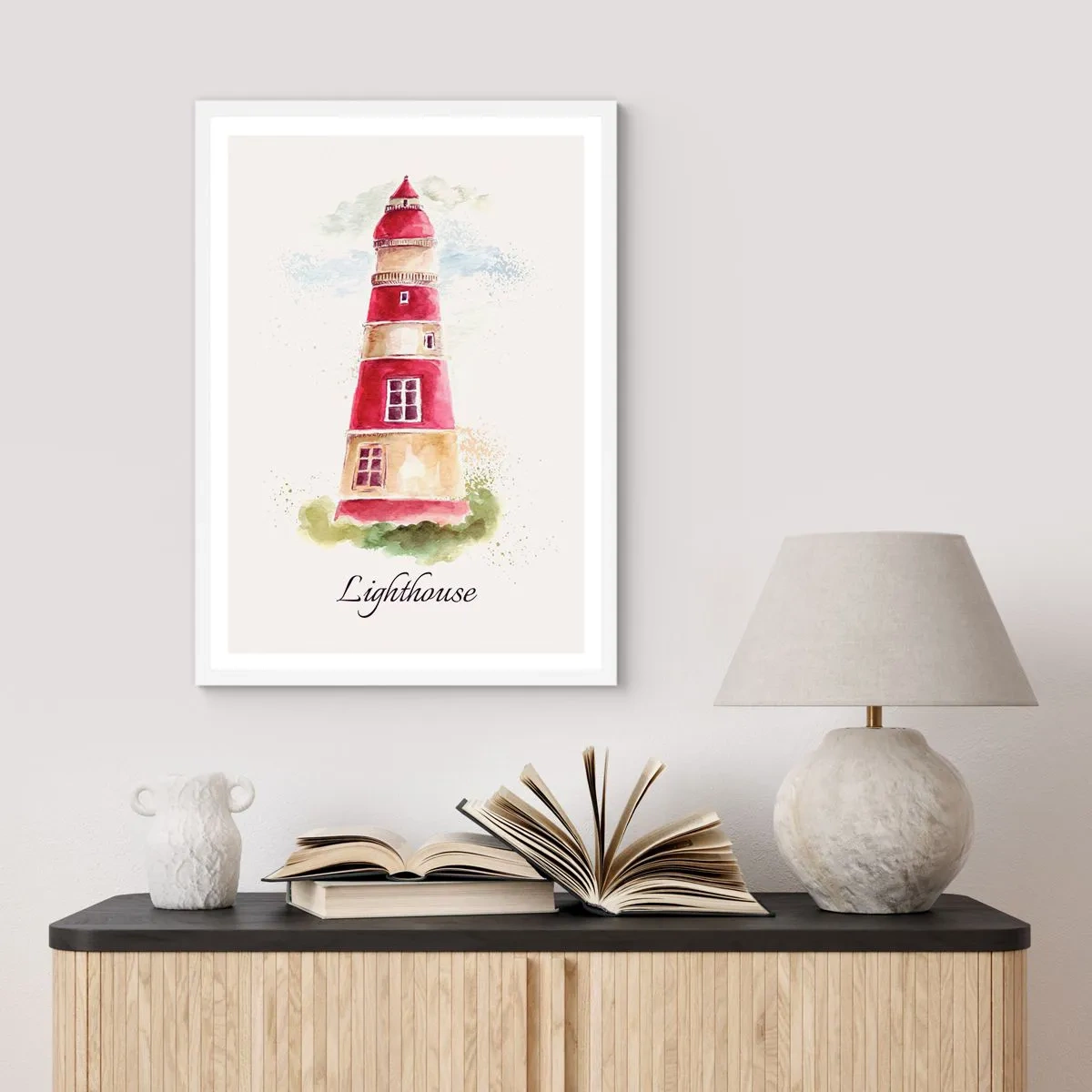 Affiche dans un cadre blanc - Poster - Il y a toujours beau temps autour - 70x100 cm