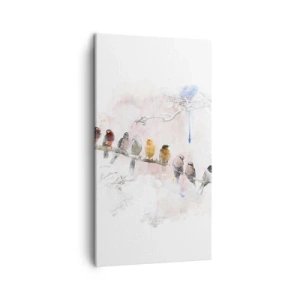 Impression sur toile - Image sur toile - Rencontre ailée - 45x80 cm