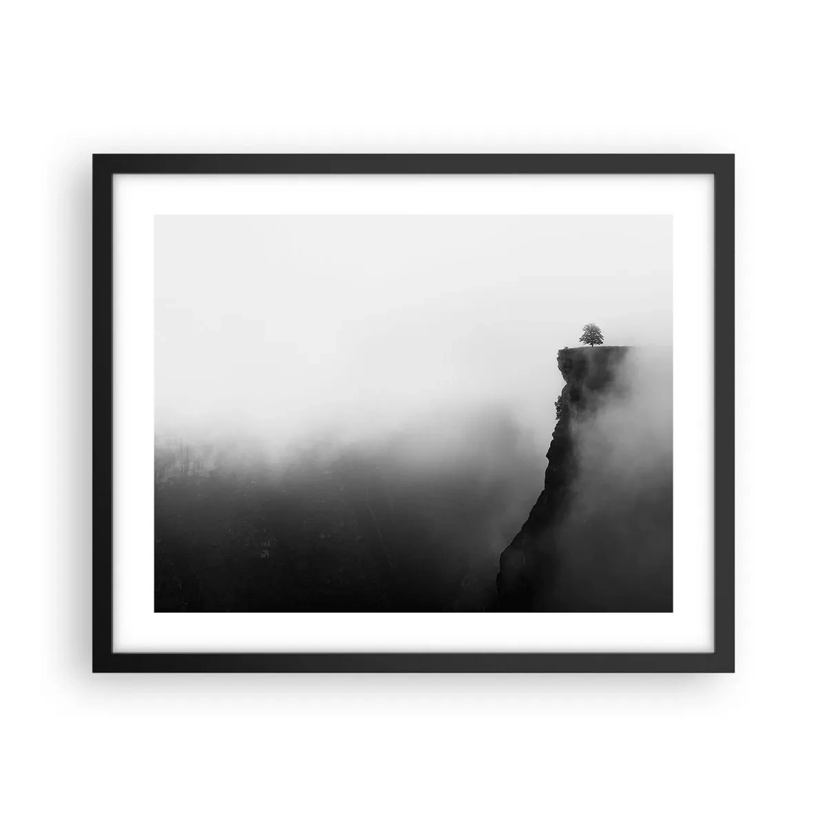 Affiche dans un cadre noir - Poster - Au bord du monde - 50x40 cm