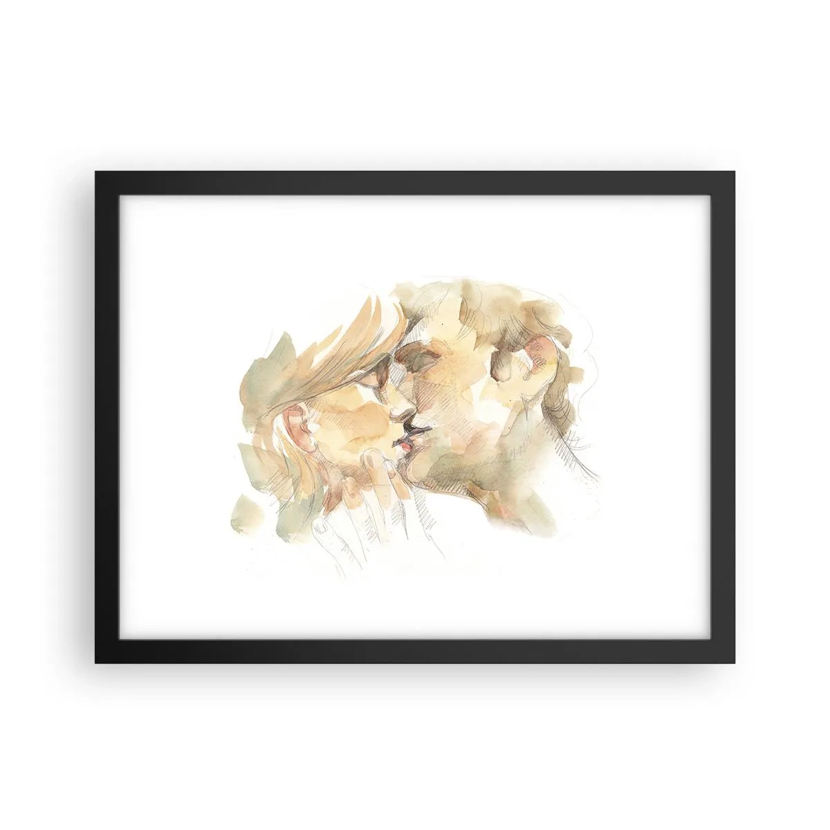 Affiche dans un cadre noir - Poster - A moitié trouvé ? - 40x30 cm