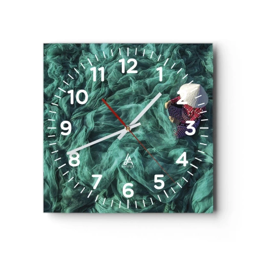 Horloge murale - Pendule murale - Dans une mer de filet - 40x40 cm