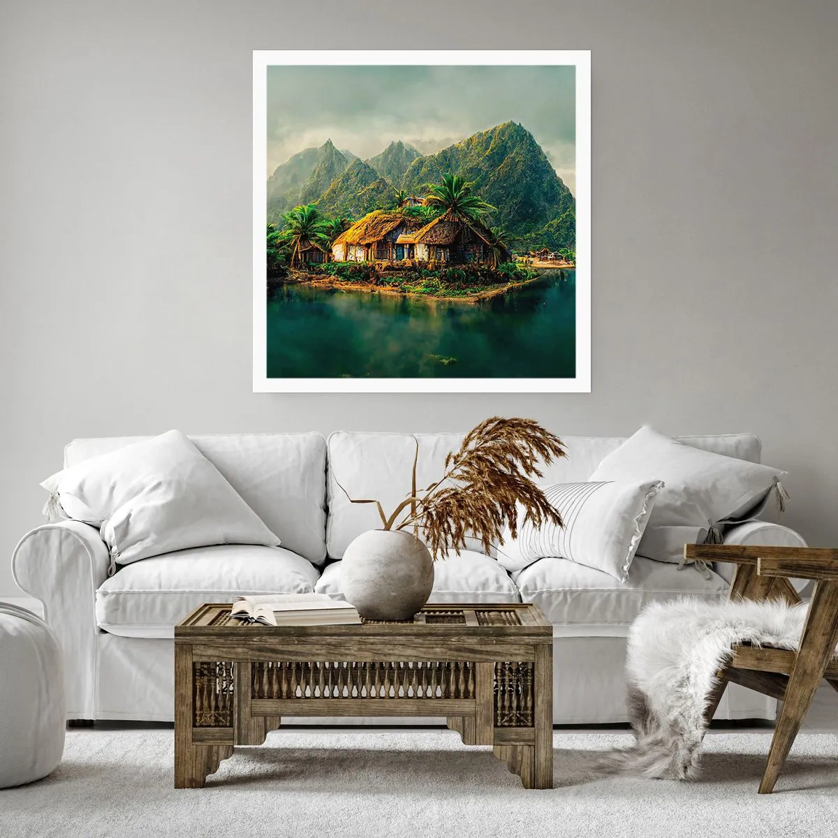 Affiche - Poster - Paradis tropical - 30x30 cm