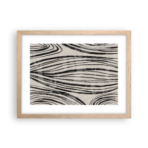 Affiche dans un chêne clair - Poster - Ligne de marécage - 40x30 cm