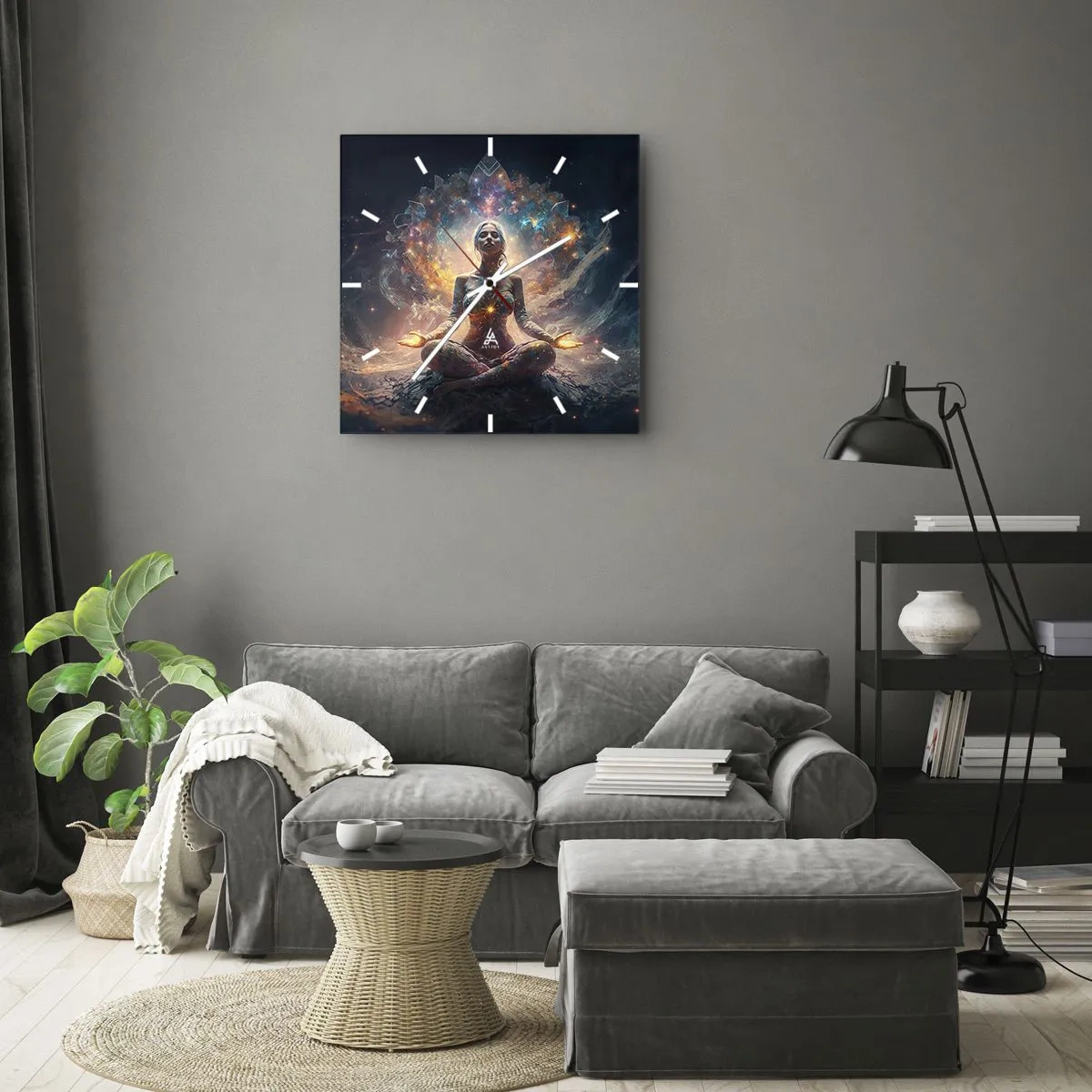 Horloge murale - Pendule murale - Flux de bonne énergie - 40x40 cm