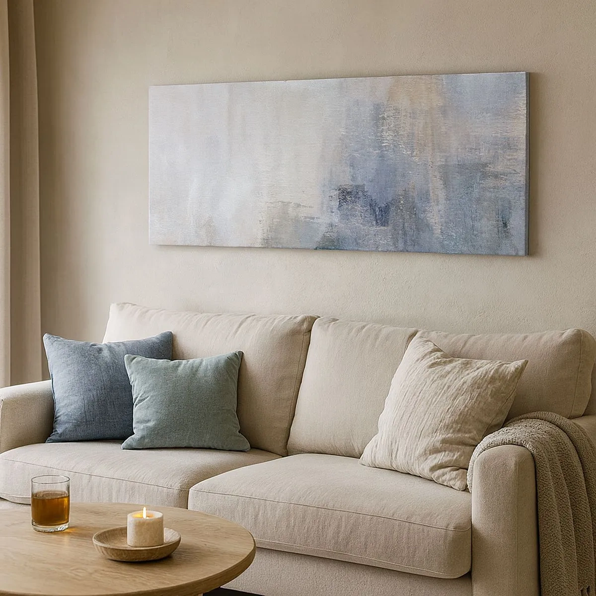 Impression sur toile - Image sur toile - Tonalités et accords de couleur - 100x40 cm