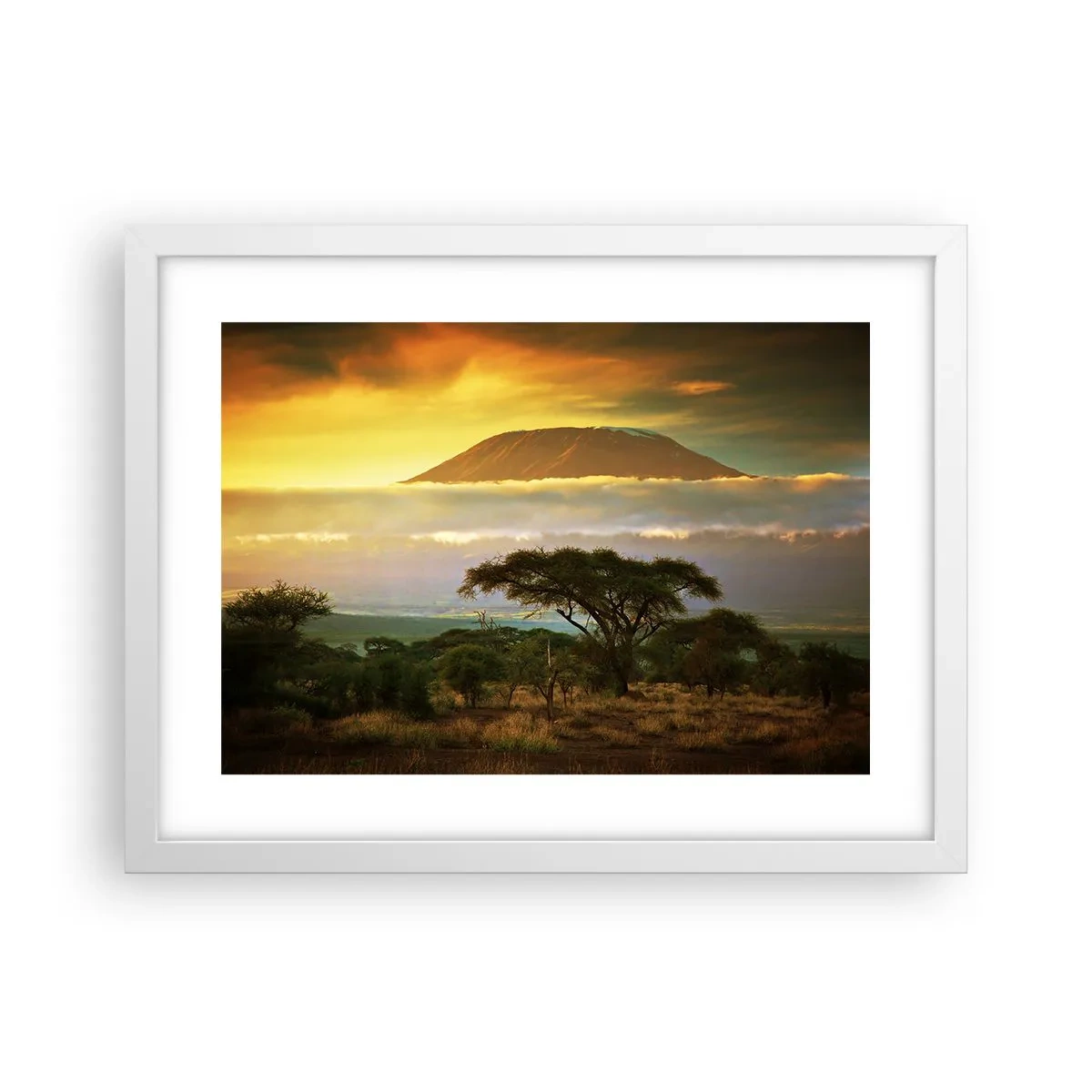 Affiche dans un cadre blanc - Poster - Un rêve de voyageur - 40x30 cm